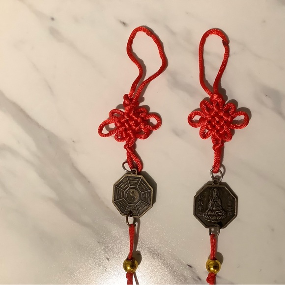 New vintage mini bagua map Fengshui Kuan yin hanging - Picture 2 of 4